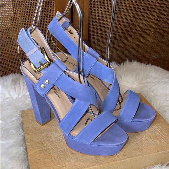 Pour La Victoire Shoes - Pour La Victoire Platform Strappy Suede Leather Sandals